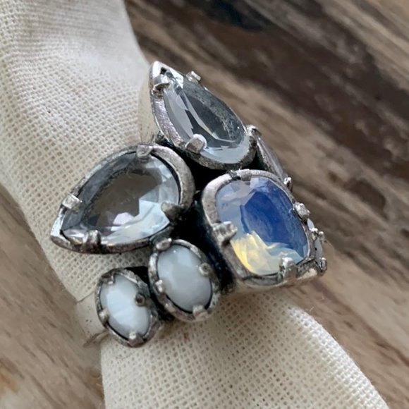 Dyrberg /Kern so 9 Noor ring with Crystals and cat's eye glass - Picture 2 of 5
